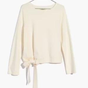 Madewell Cream Colored Side-Tie Top